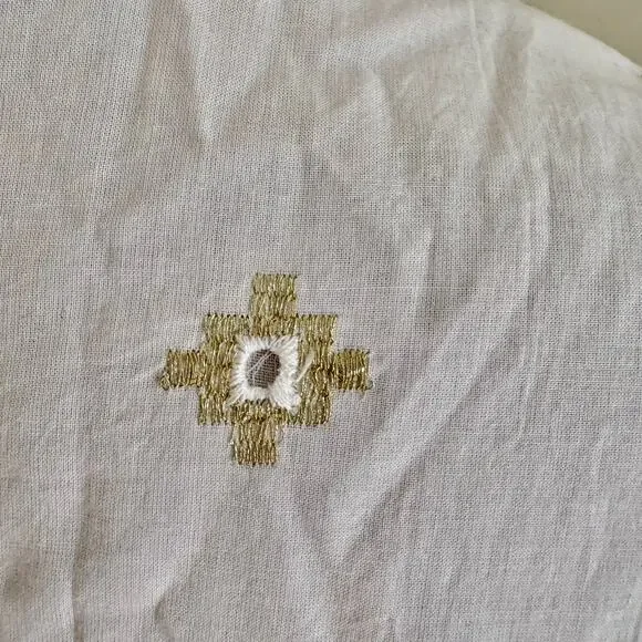 Soft Surroundings Embroidered Eyelet Lace Cotton Maxi Dress - Picture 9 of 9